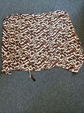 Victoria's Secret Brown and Cream Zigzag Swim Sarong